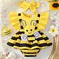 CONJUNTO NIÑA ABEJITA + LAZO + ZAPATITOS 12.1 CM 6-9 MESES - Miniatura 1