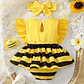 CONJUNTO NIÑA ABEJITA + LAZO + ZAPATITOS 12.1 CM 6-9 MESES - Miniatura 2
