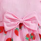CONJUNTO NIÑA FRESA + LAZO	6-9 MESES - Miniatura 3