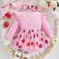 CONJUNTO NIÑA FRESA + LAZO	6-9 MESES - Miniatura 2