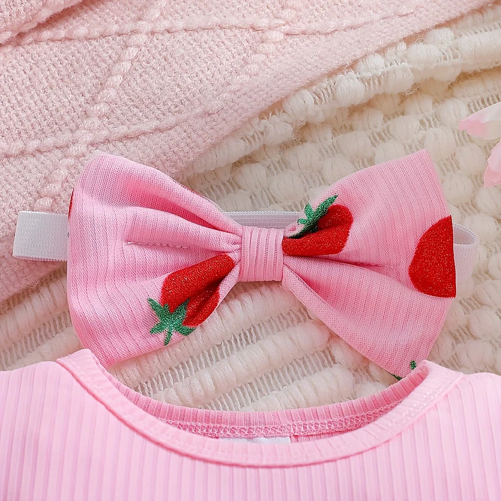 CONJUNTO NIÑA FRESA + LAZO	6-9 MESES 4