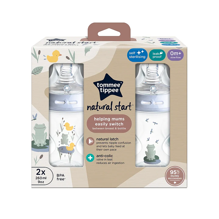 BIBERÓN NATURAL START 9OZ NIÑO X 2 UNIDADES -TOMMEE TIPPEE 2