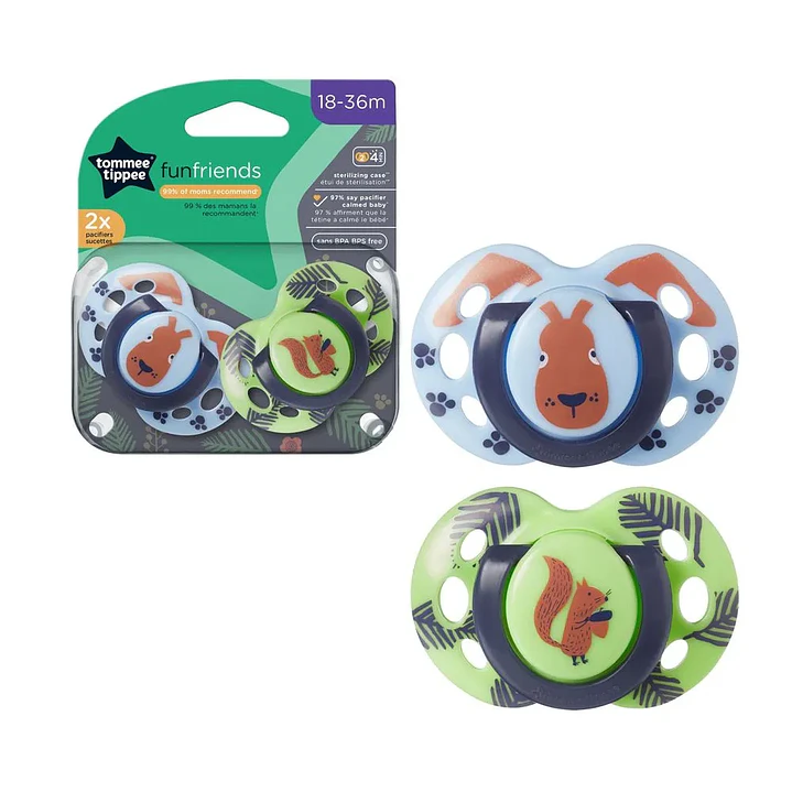 CHUPONES FUN STYLE 18-36M NIÑO X 2 UNIDADES 1
