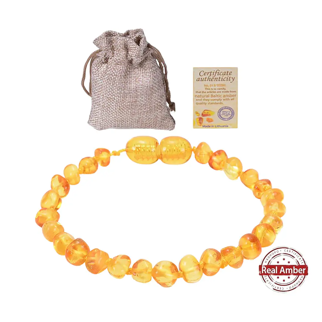 PULSERA AMBAR BALTICO PARA ADULTO LEMON 1