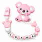 MORDEDOR + PORTACHUPÓN PERSONALIZADO KOALA ROSA - Miniatura 1