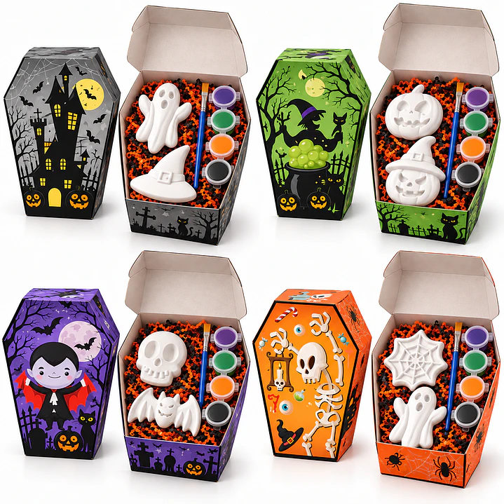 Kit de Figuras de Yeso para Pintar | Caja Halloween 1