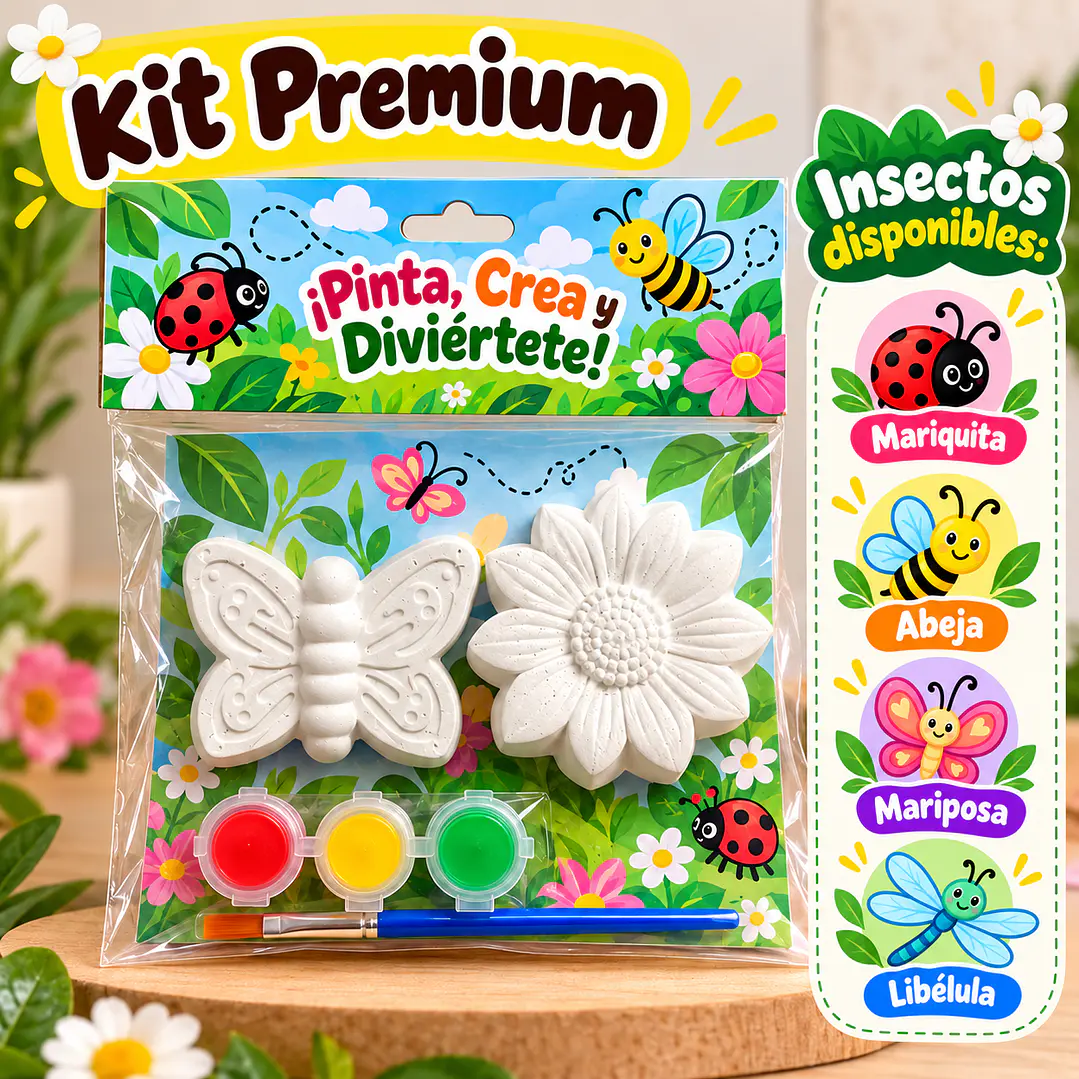 Kits de Figuras de Yeso para Pintar | Insectos y Flores 5