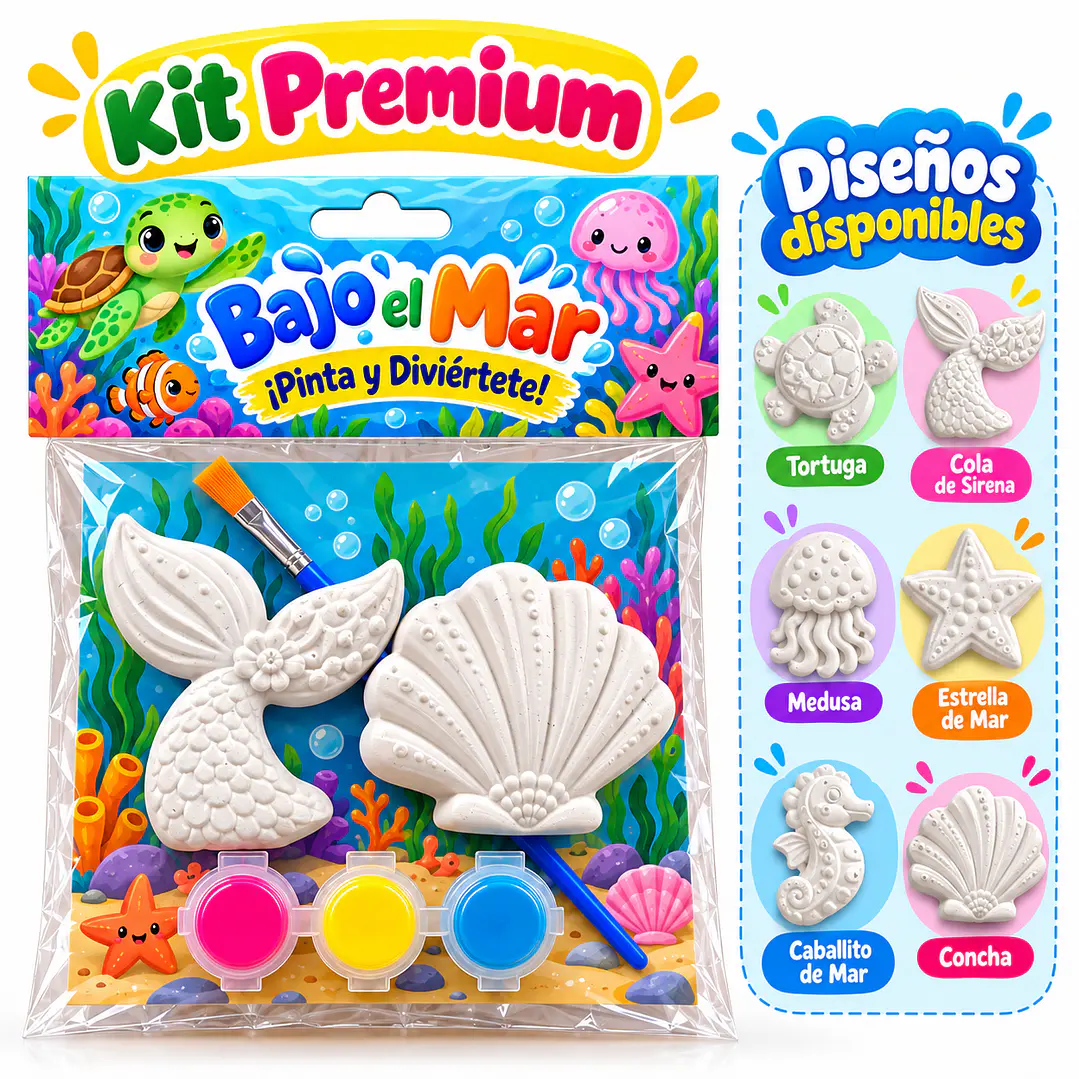 Kits de Figuras de Yeso para Pintar | Bajo el Mar 3
