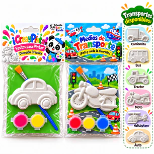 Kits de Figuras de Yeso para Pintar | Medios de Transporte