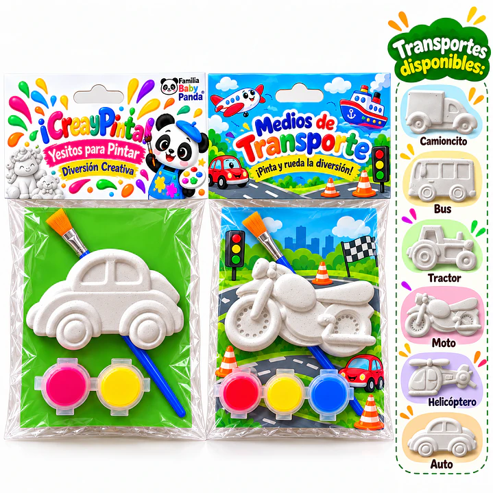 Kits de Figuras de Yeso para Pintar | Medios de Transporte 1