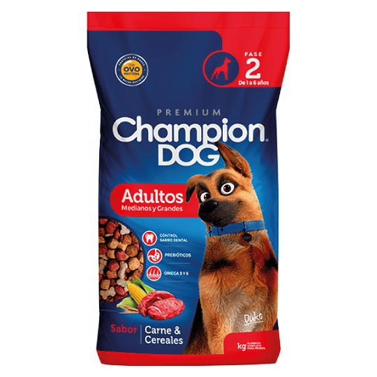 CHAMPION DOG ADULTOS MEDIANOS Y GRANDES 18 K.