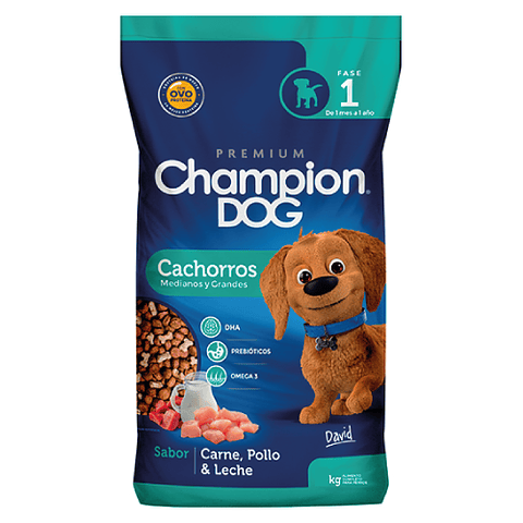 CHAMPION DOG CACHORROS MEDIANOS Y GRANDES 18 K.