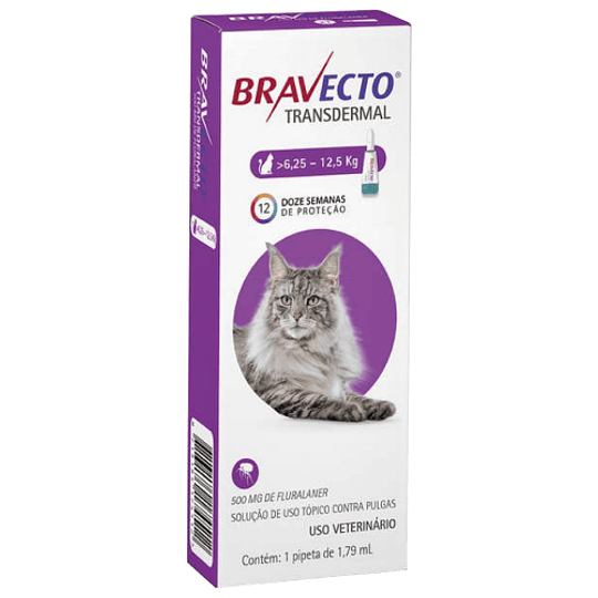 BRAVECTO PIPETA GATO >6.25 - 12.5 K.