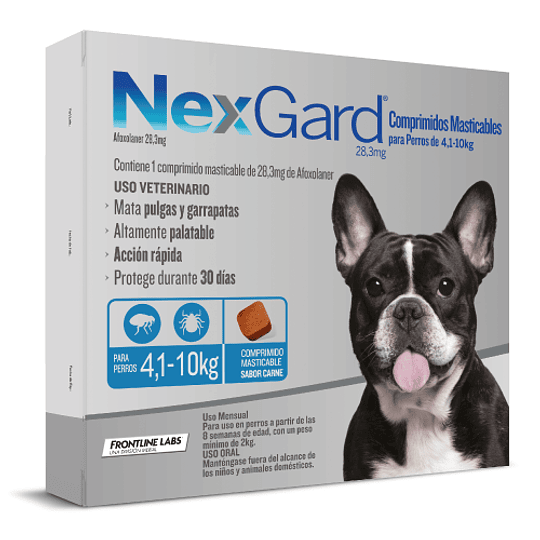 NEXGARD 1 COMPRIMIDO 4.1 - 10 K.