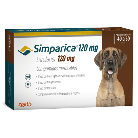 SIMPARICA 1 COMPRIMIDO 40 - 60 K. 120 MG
