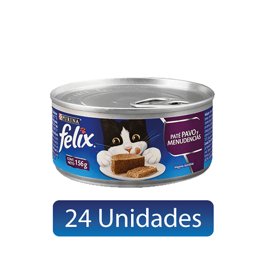 FELIX PATÉ PAVO Y MENUDENCIAS 156 GRS. 24 UDS.