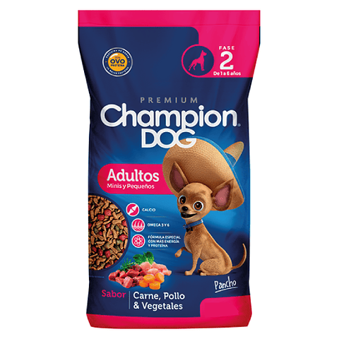 CHAMPION DOG ADULTOS MINIS Y PEQUEÑOS 18 K.