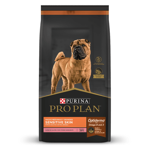 PRO PLAN SENSITIVE SKIN SALMÓN RAZAS MEDIANAS Y GRANDES 3 K.