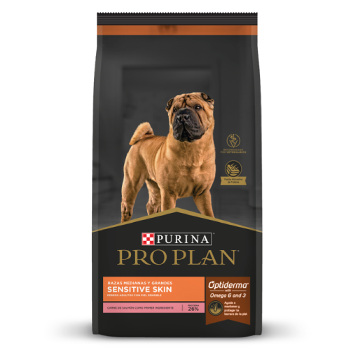 PRO PLAN SENSITIVE SKIN SALMÓN RAZAS MEDIANAS Y GRANDES 3 K. 1