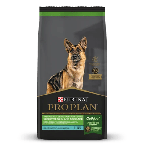 PRO PLAN SENSITIVE SKIN AND STOMACH RAZAS MEDIANAS Y GRANDES 12 K.
