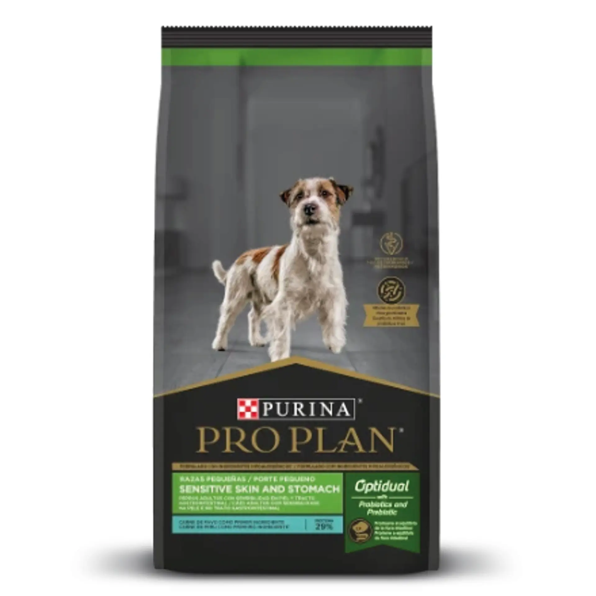 PRO PLAN SENSITIVE SKIN AND STOMACH RAZAS PEQUEÑAS 7.5 K. 1