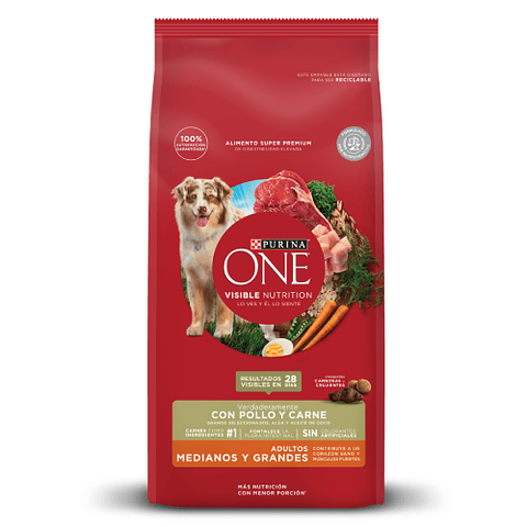 ONE ADULTOS MEDIANOS Y GRANDES CON POLLO Y CARNE 6 K.