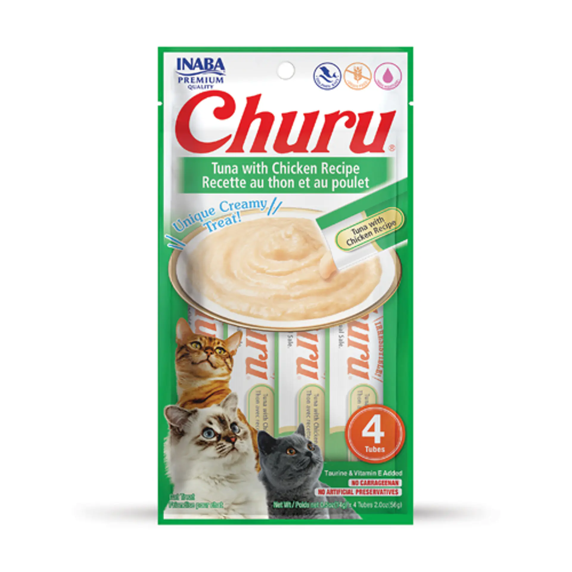 CHURU GATOS SABOR ATÚN CON POLLO 56 GRS. 1