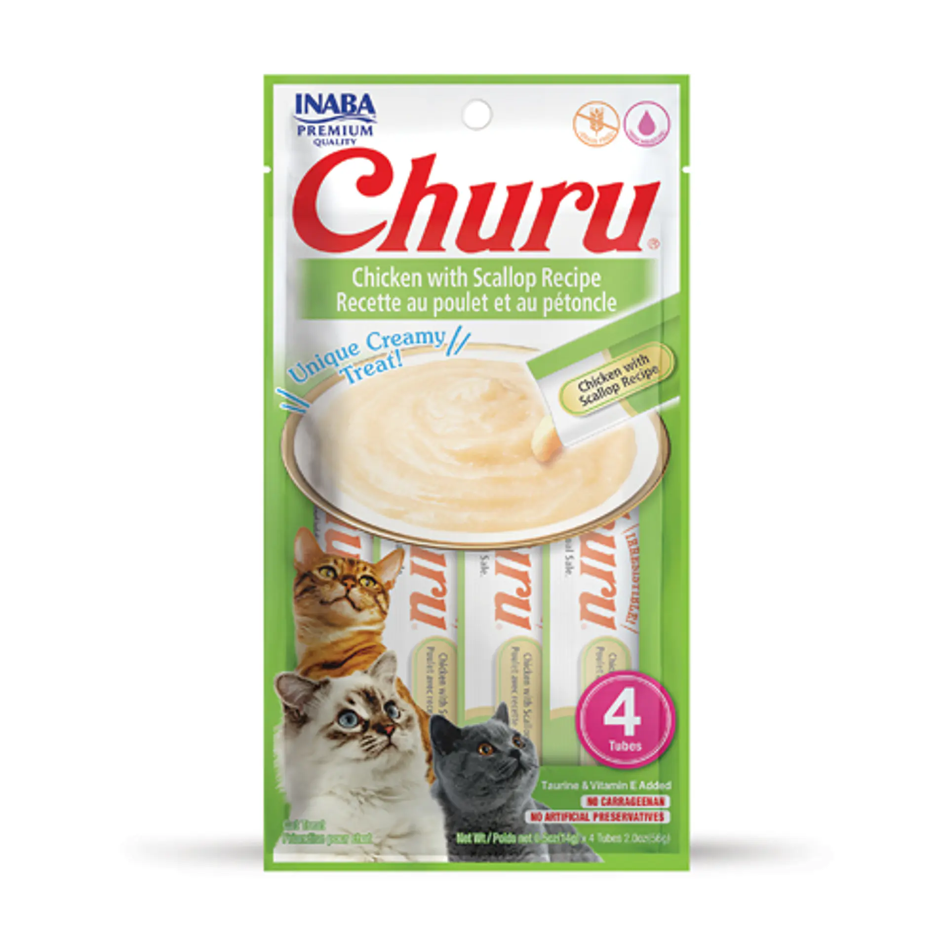 CHURU GATOS SABOR POLLO CON OSTIONES 56 GRS. 1