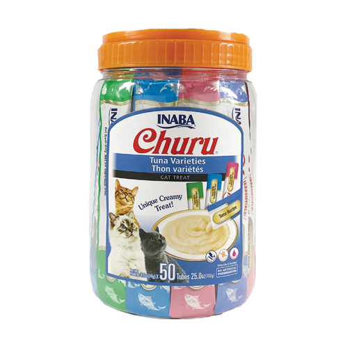 Churu para Gatos Mega Pack sabores Atún Inaba (50 tubos de 14 gr)