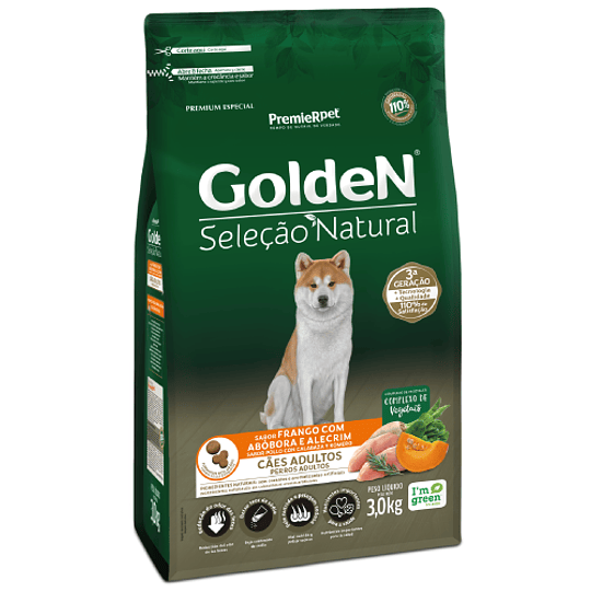 GOLDEN SELECCIÓN NATURAL PERROS ADULTOS 3 K.