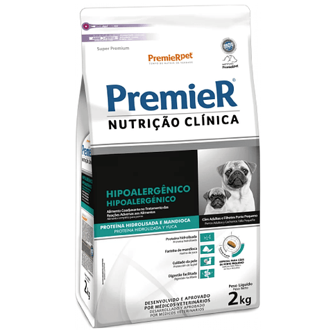 PREMIER NUTRICIÓN CLÍNICA HIPOALERGÉNICO PERROS TALLA PEQUEÑA 2 K.