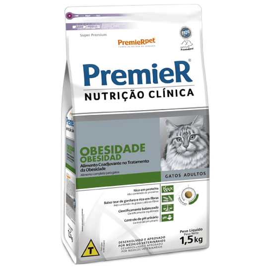 PREMIER NUTRICIÓN CLÍNICA OBESIDAD GATOS 1.5 K.