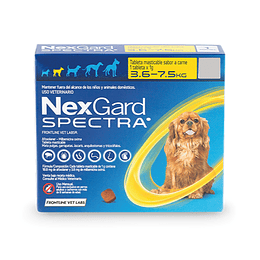 NEXGARD SPECTRA 1 COMPRIMIDO 3,6 - 7,5 K.