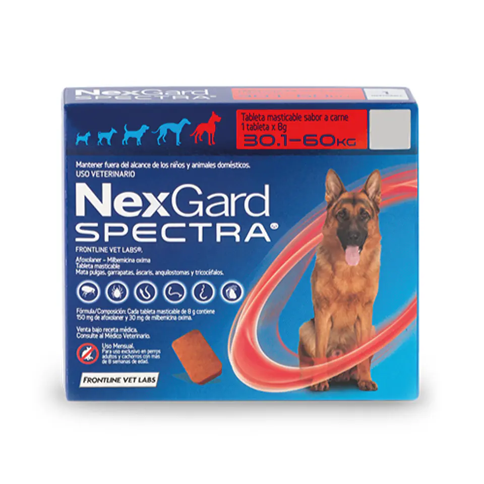 NEXGARD SPECTRA 3 COMPRIMIDOS 30,1 - 60 K. 1