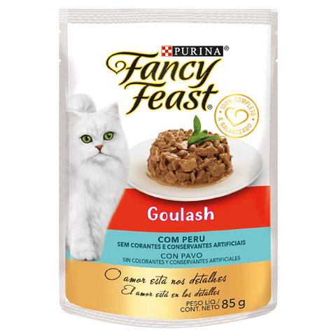 FANCY FEAST GOULASH CON PAVO 85 GRS.