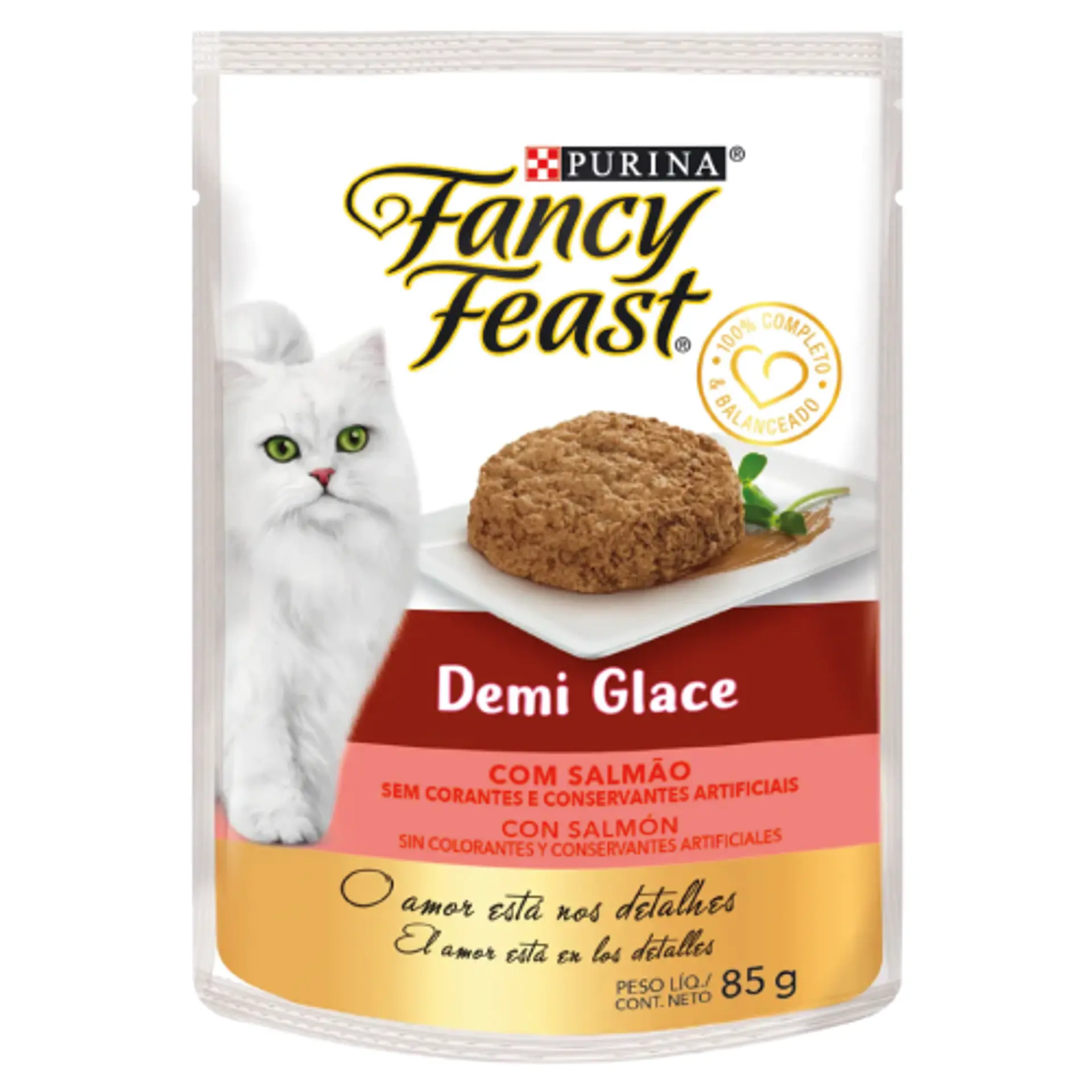 FANCY FEAST DEMI GLACE CON SALMÓN 85 GRS. 1