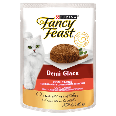 FANCY FEAST DEMI GLACE CON CARNE 85 GRS.