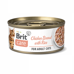 BRIT CARE CAT CHICKEN BREAST WITH RICE 70 GRS.
