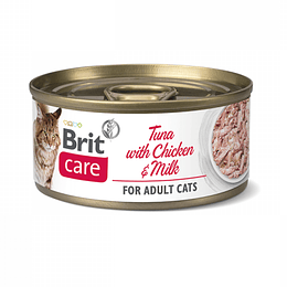 BRIT CARE CAT TUNA WITH CHICKEN & MILK 70 GRS.