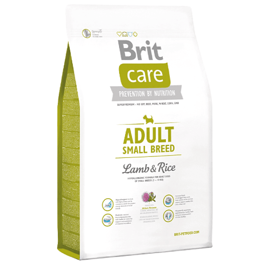 BRIT CARE DOG HYPOALLERGENIC ADULT SMALL BREED LAMB 3 K.