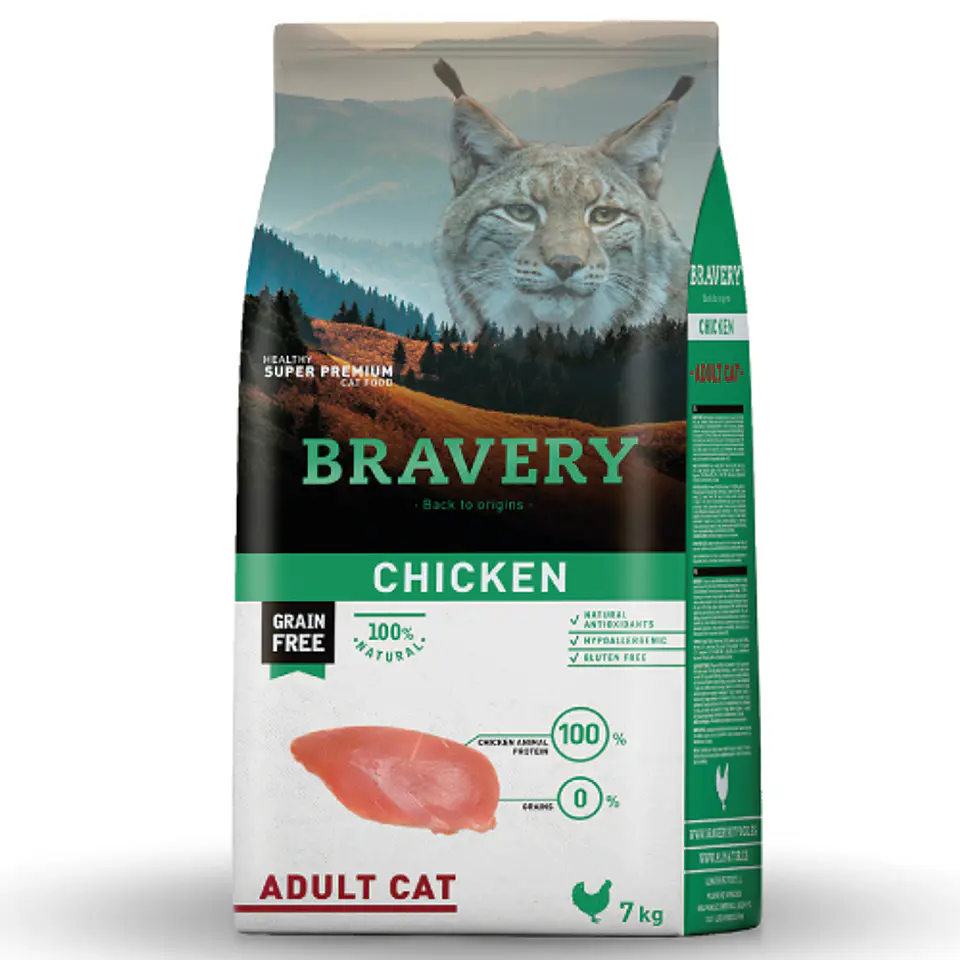 BRAVERY CHICKEN ADULT CAT 7 K. 1