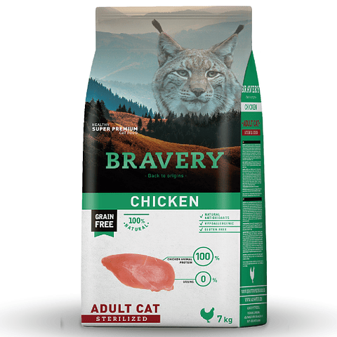 BRAVERY CHICKEN ADULT CAT STERILIZED 7 K.