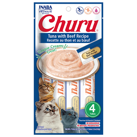 CHURU GATOS SABOR ATÚN CON CARNE 56 GRS.
