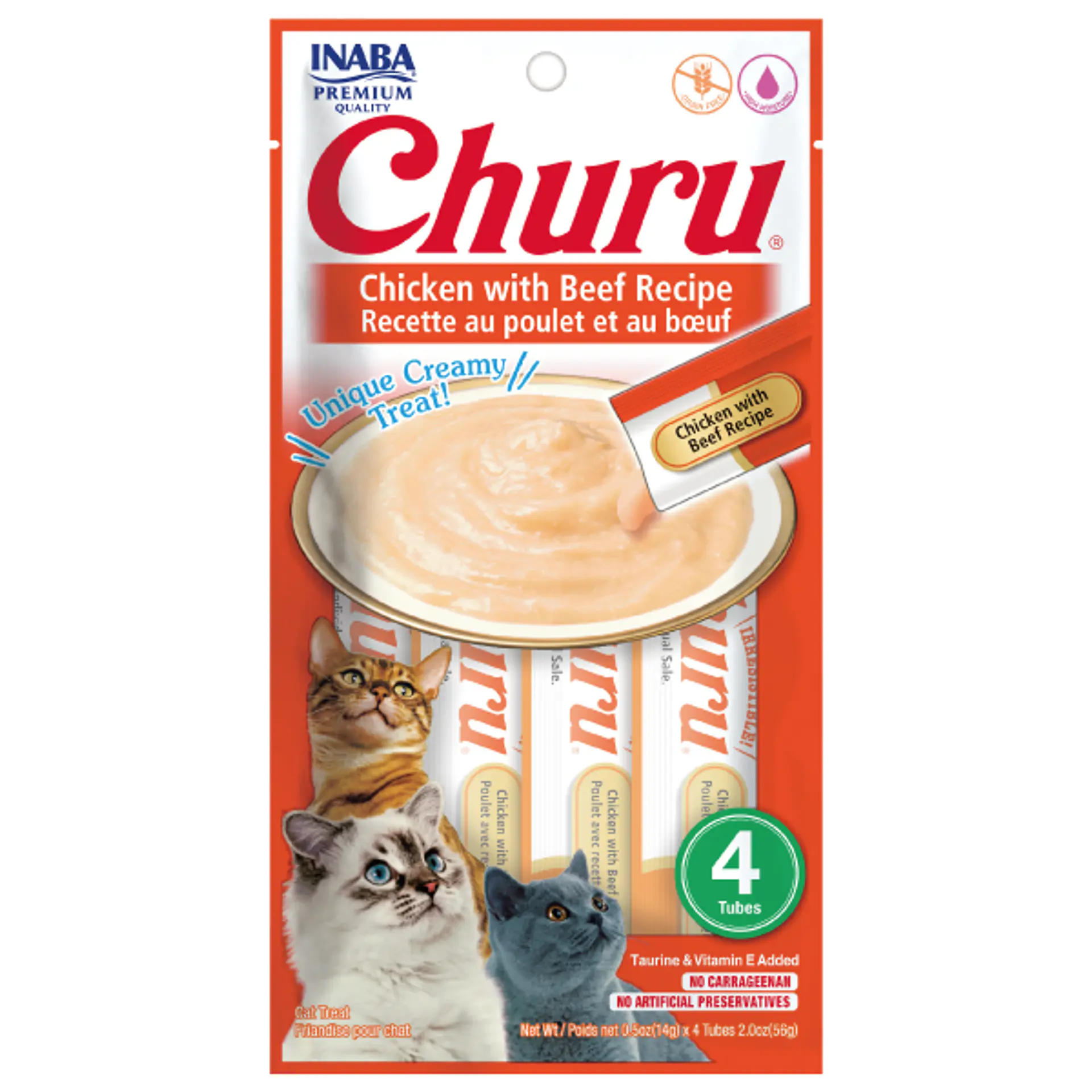 CHURU GATOS SABOR POLLO CON CARNE 56 GRS. 1