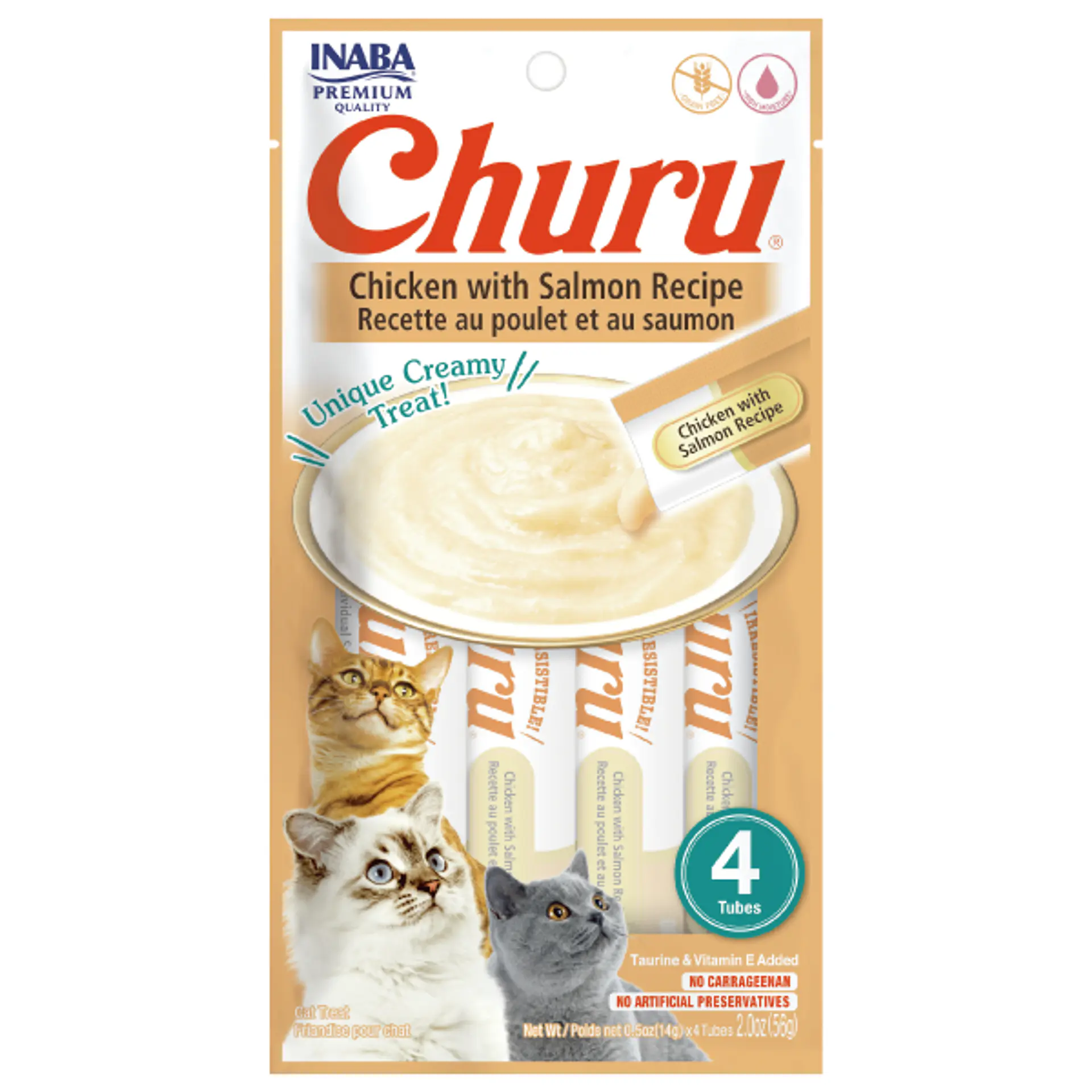 CHURU GATOS SABOR POLLO CON SALMÓN 56 GRS. 1