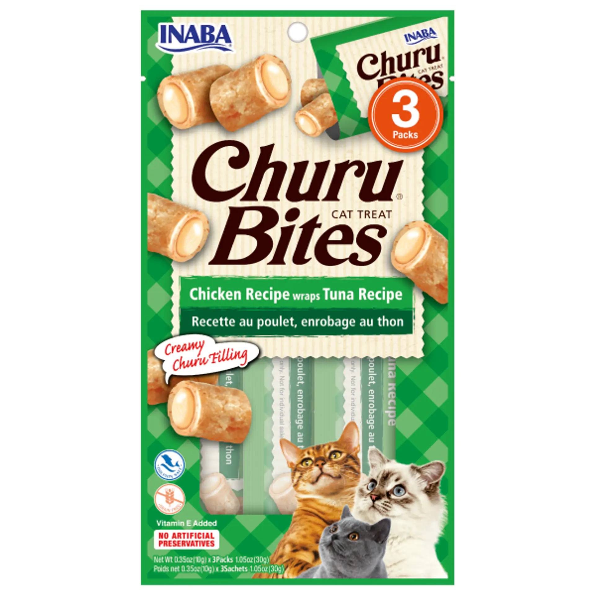 CHURU BITES GATOS SABOR POLLO CON ATÚN 30 GRS. 1