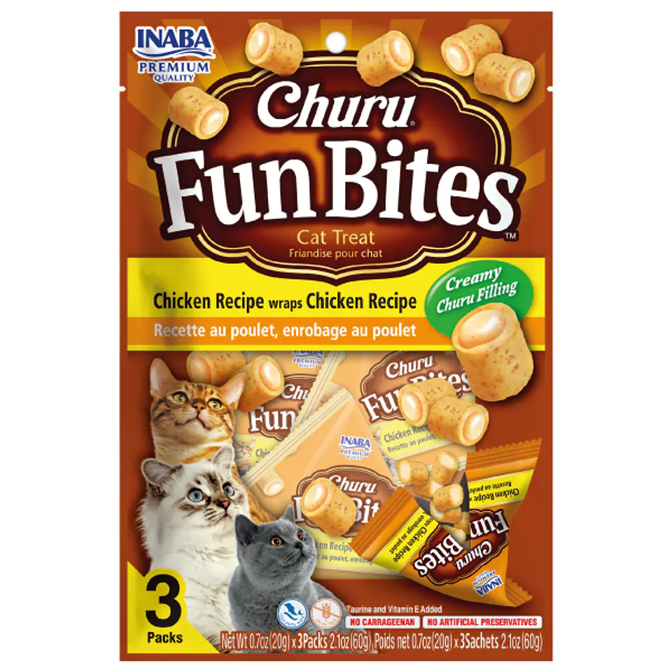 CHURU FUN BITES GATOS SABOR POLLO 60 GRS. 1