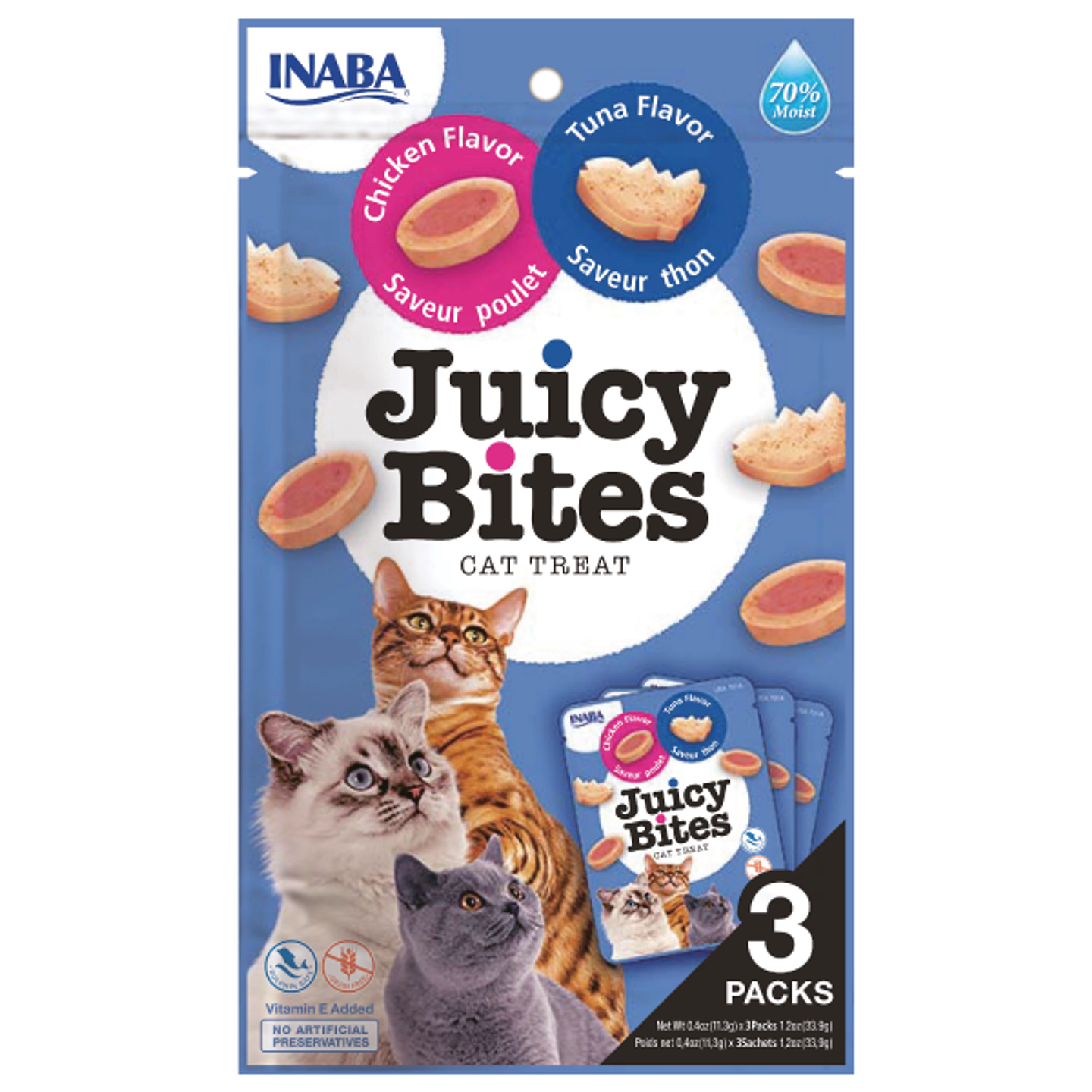 JUICY BITES SABOR ATÚN CON POLLO 33.9 GRS. 1
