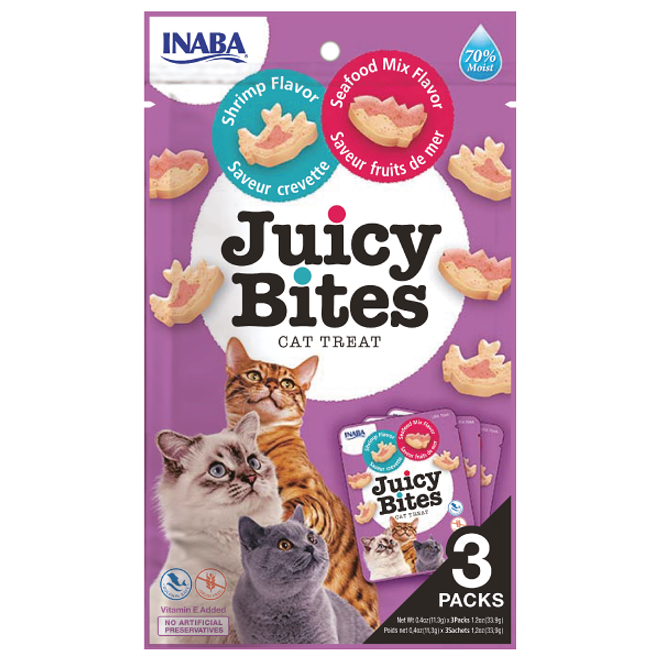 JUICY BITES SABOR CAMARÓN CON MARISCOS 33.9 GRS. 1