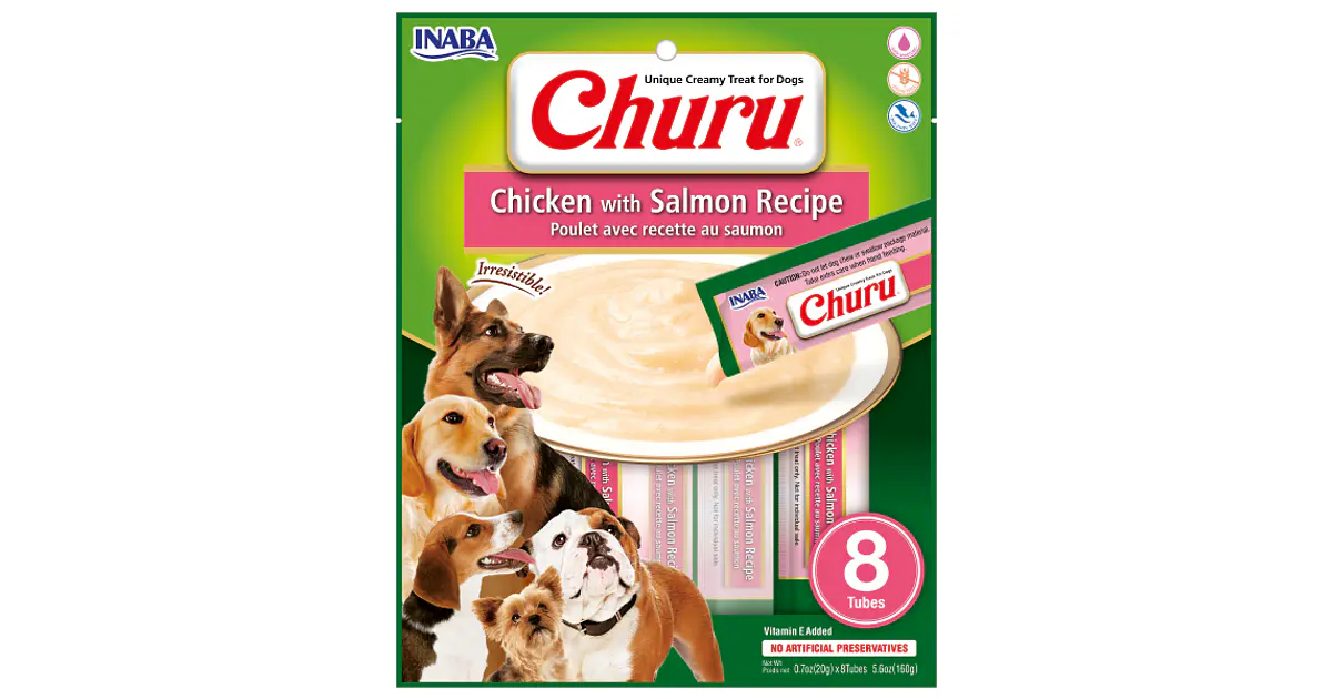 CHURU PERRO SABOR POLLO CON SALMÓN 160 GRS.